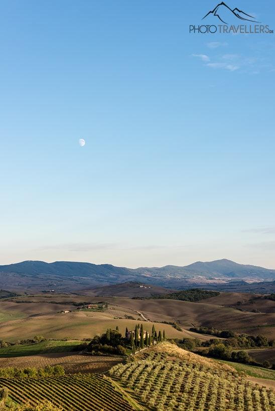 Point de vue Podere Belvedere dans la vallée d'Orcia [Toscane]