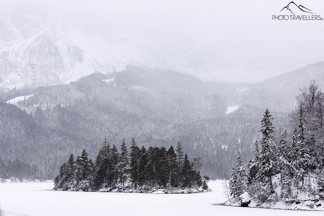 Caminhada de Inverno no Eibsee [leve, 90 Hm, 2h]