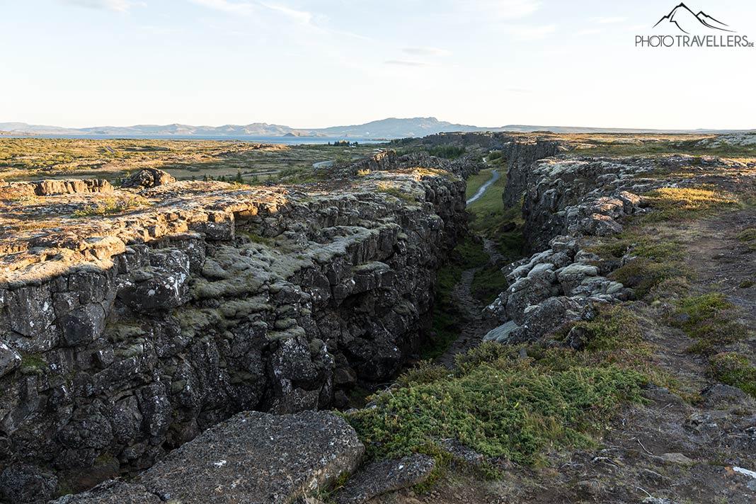 A fenda no Parque Nacional Þingvellir