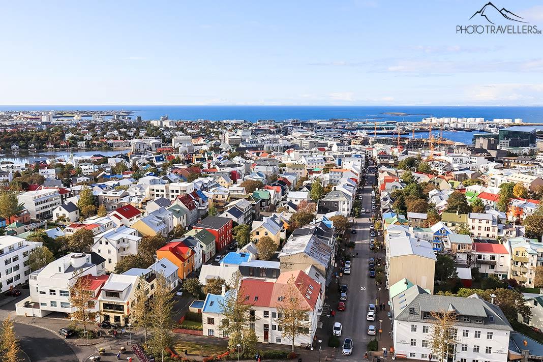 Vista de cima de Reykjavík