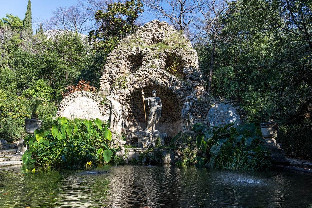 La fontaine de l'Arboretum de Trsteno