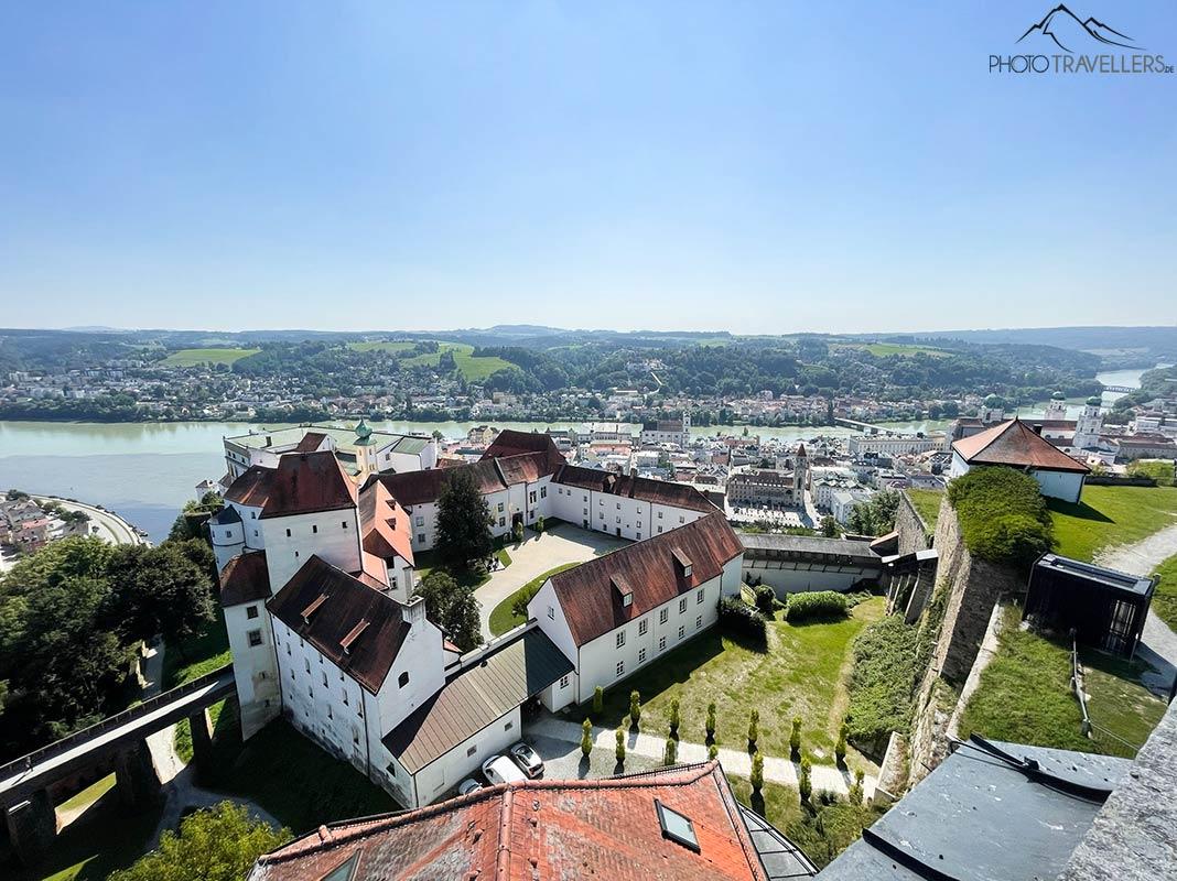 La vue depuis la Veste Oberhaus sur Passau