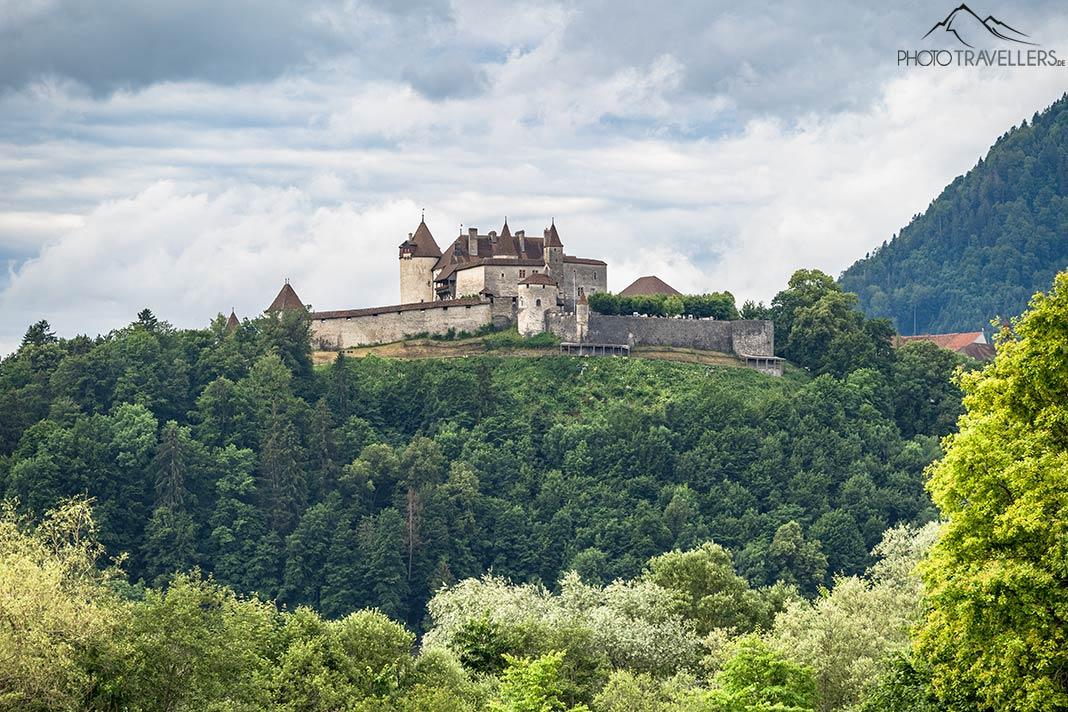 Vue sur le château de Gruyères