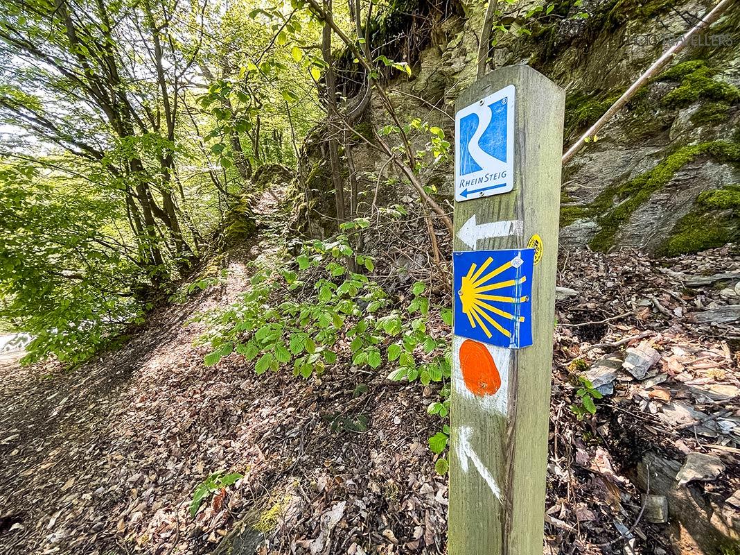 Un panneau sur le chemin du Rhin
