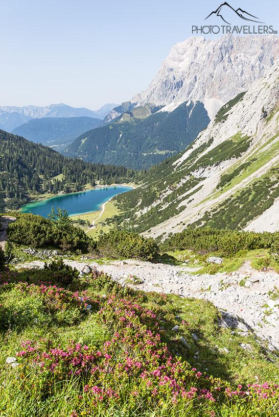 Vista del Seebensee y la Zugspitze