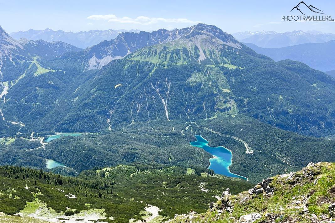 La vista desde Grubigstein hacia el Blindsee