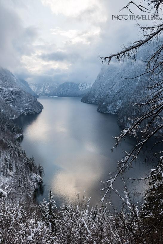 Vue sur le Königssee en hiver