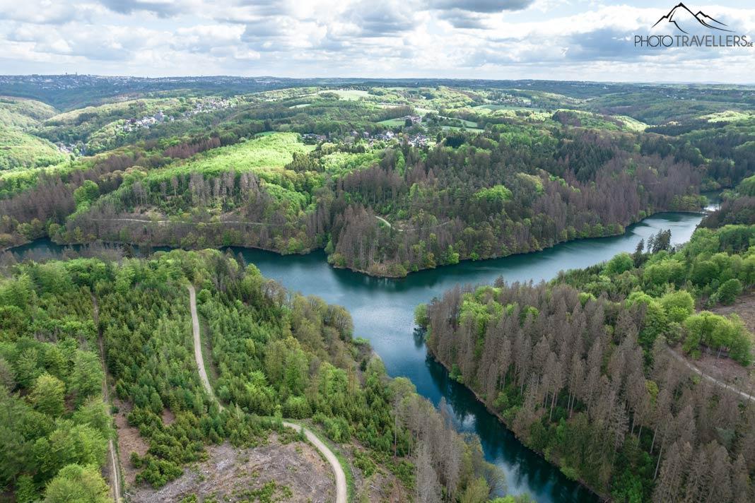 La Sengbachtalsperre vue du ciel
