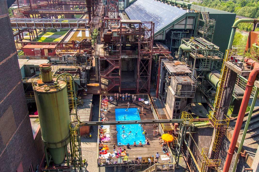 La piscine de l'usine sur le site UNESCO Zollverein
