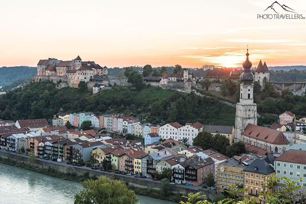 La vista de Burghausen y su castillo
