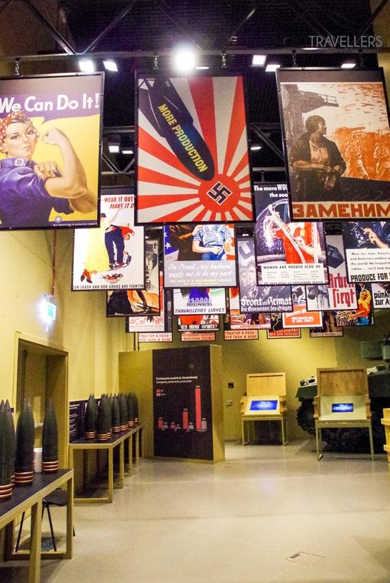 Pósters de guerra en el Museo de la Guerra