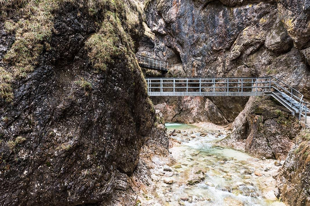Passerelles dans l'Almbachklamm