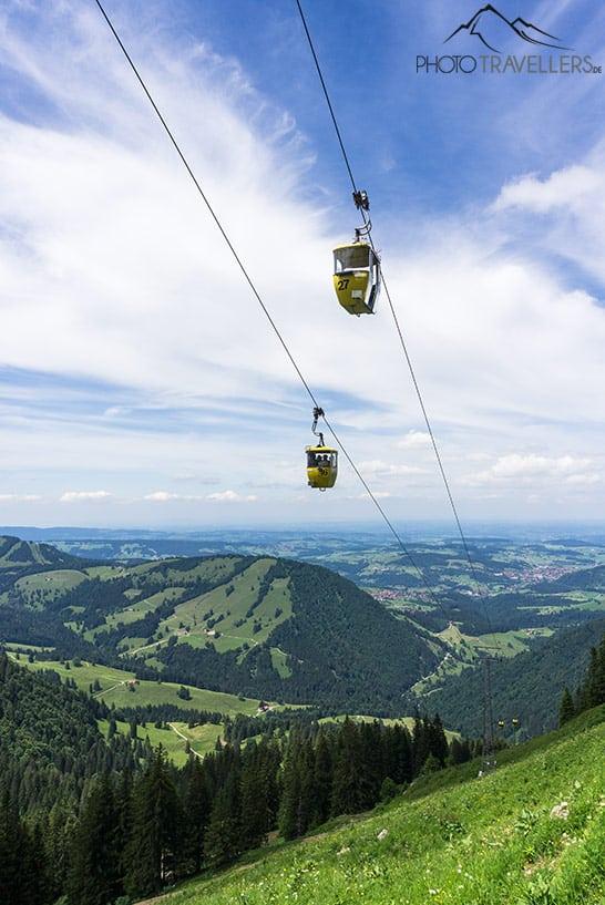 Deux gondoles de la Hochgratbahn