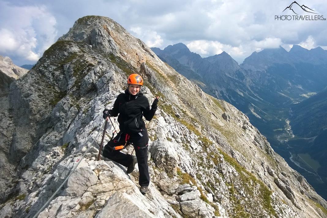 Blogueuse de voyage Biggi Bauer sur le Mittenwalder Höhenweg