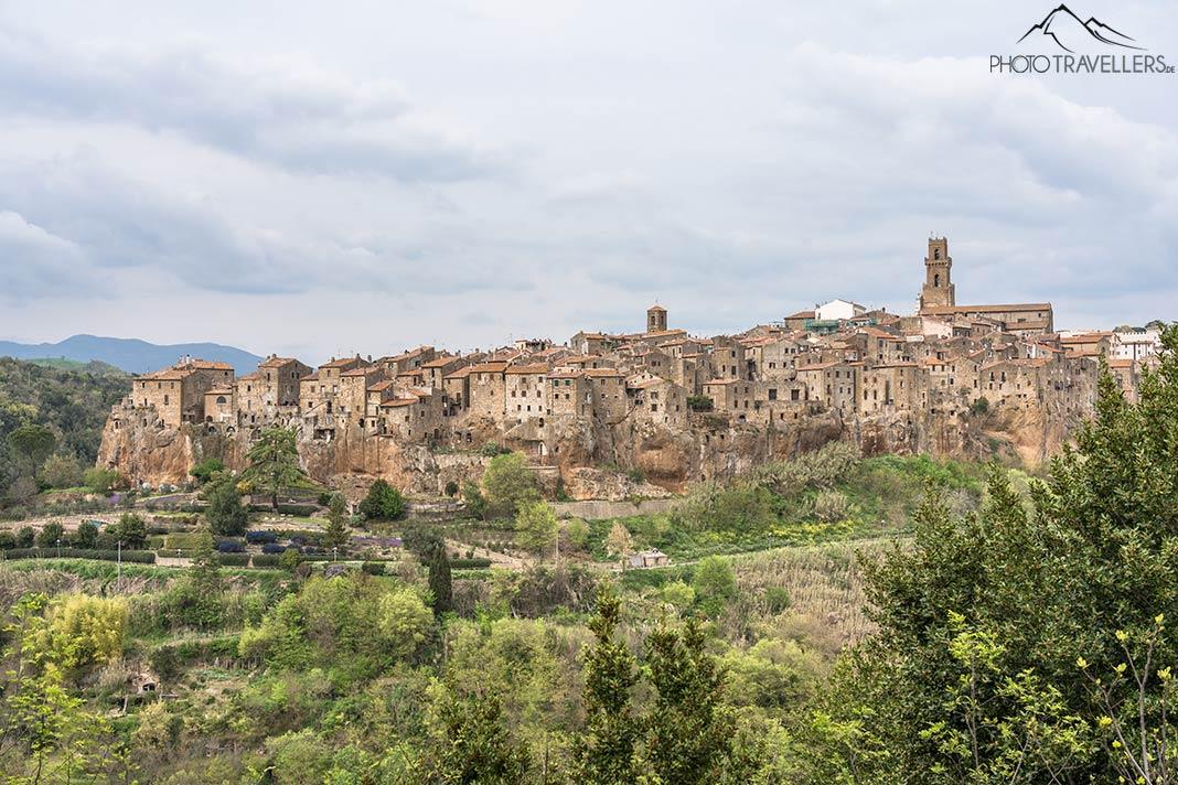 La vista del lugar Pitigliano