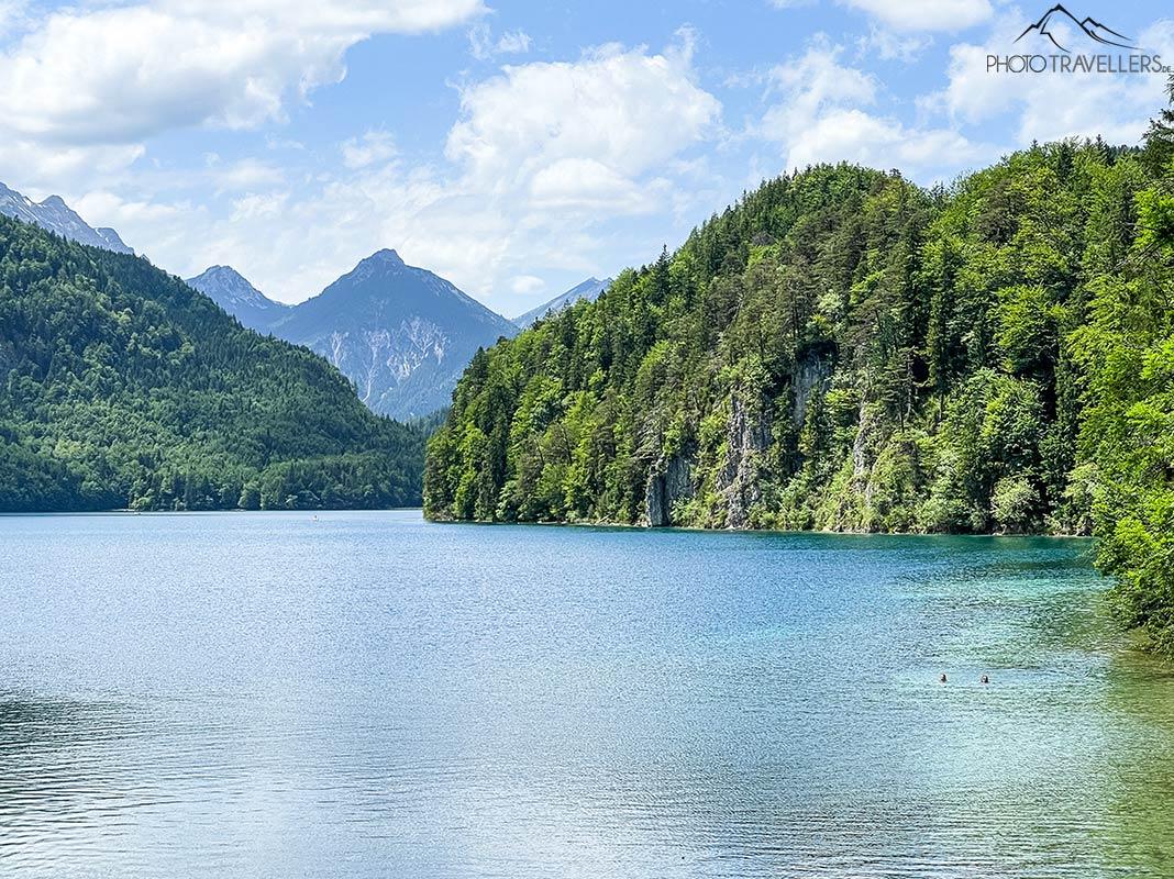 Dos nadadores en el Alpsee