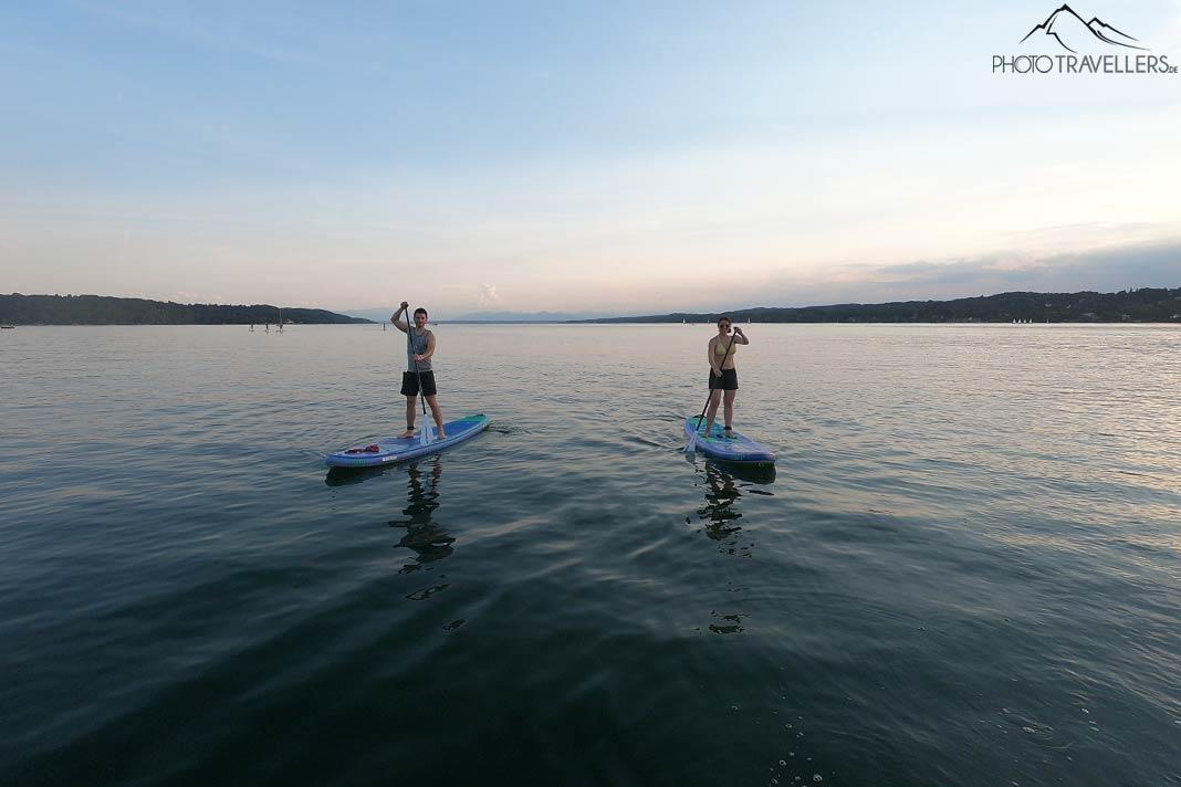 Dos SUPs en el Lago Starnberger