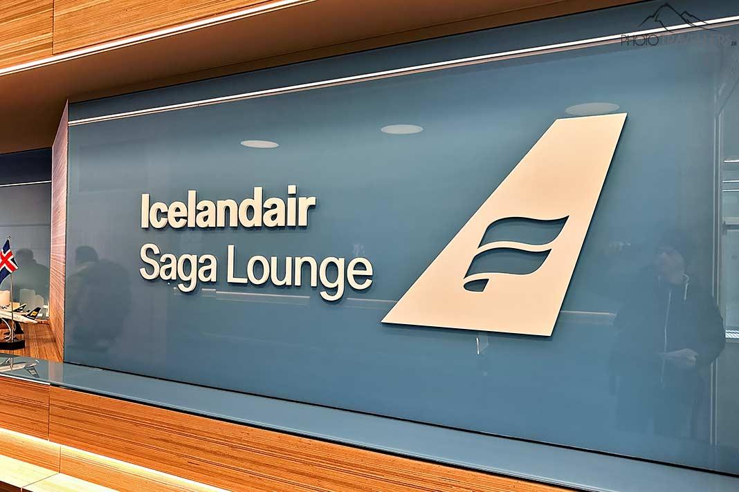 L'entrée du salon Saga d'Icelandair