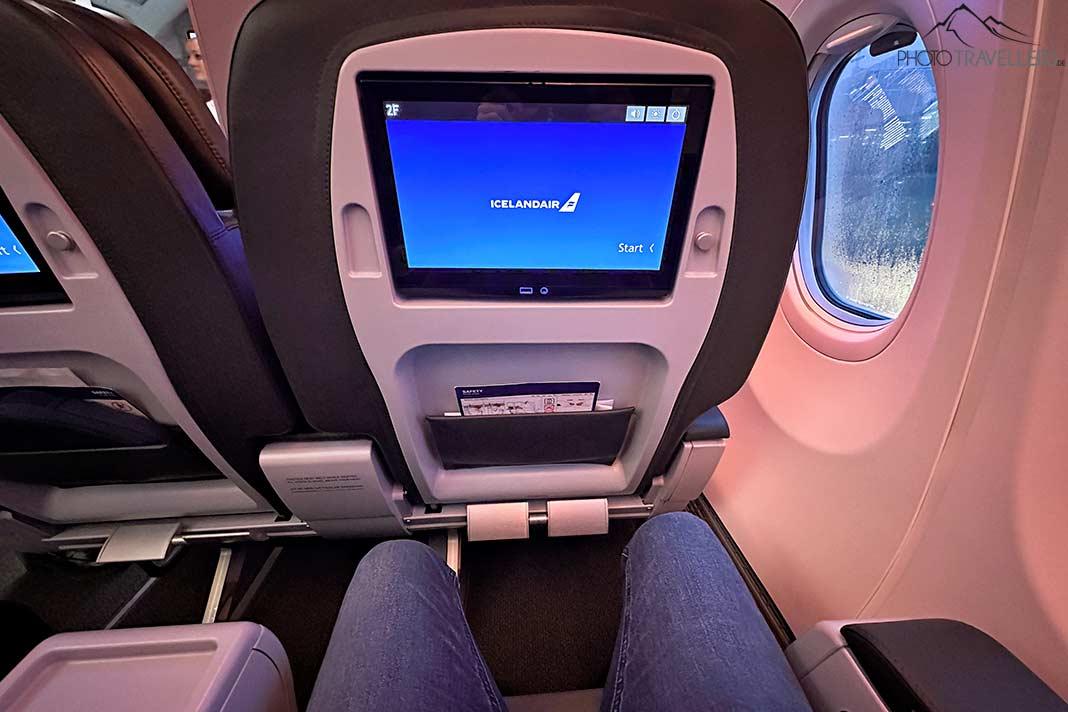 L'espace pour les jambes dans la classe Saga d'Icelandair