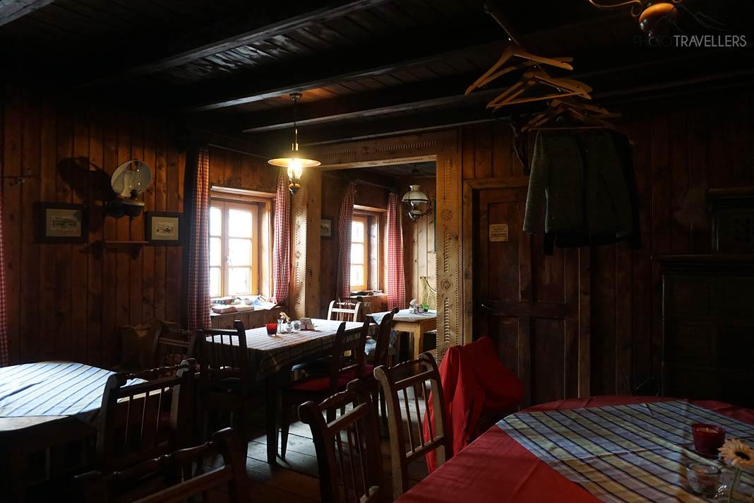 La salle à manger de la Wiener Neustädter Hütte