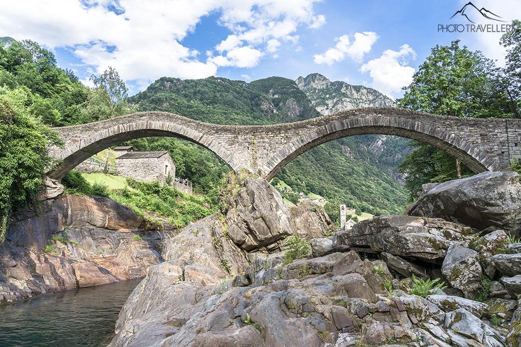 Le motif le plus célèbre de la vallée de Verzascatal : le Ponte dei Salti
