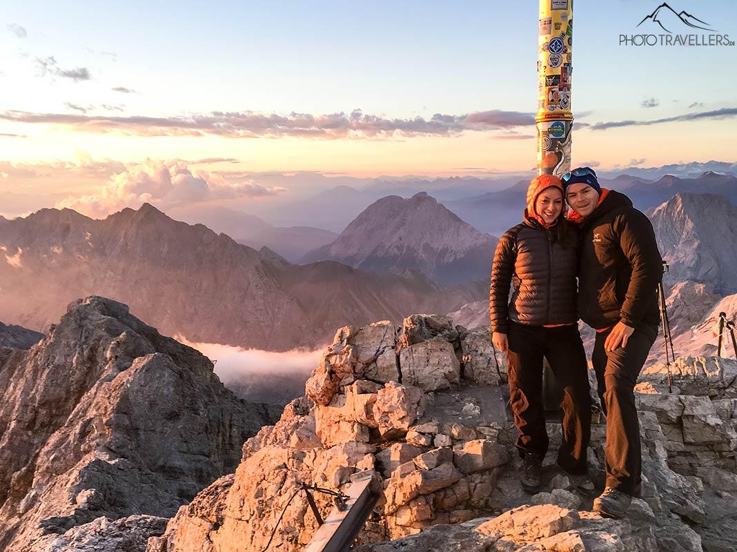 Biggi et Flo des Phototravellers au sommet du Zugspitze