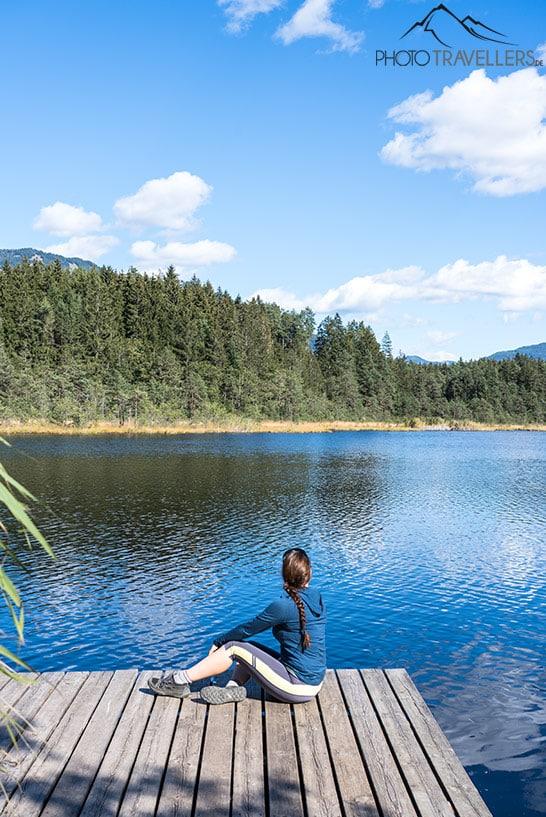 La blogueuse voyage Biggi Bauer au lac d'Egelsee