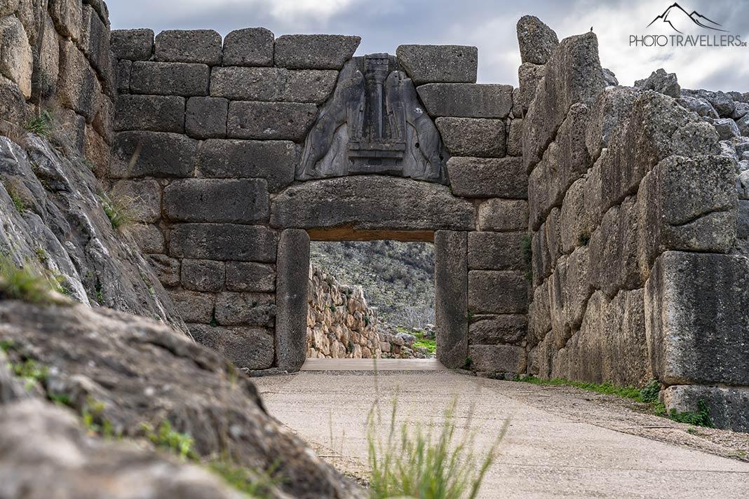 La Porte des Lions dans l'ancienne ville de Mycènes