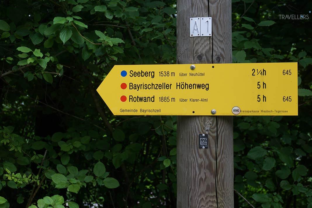 Le panneau indicateur vers le Seeberg