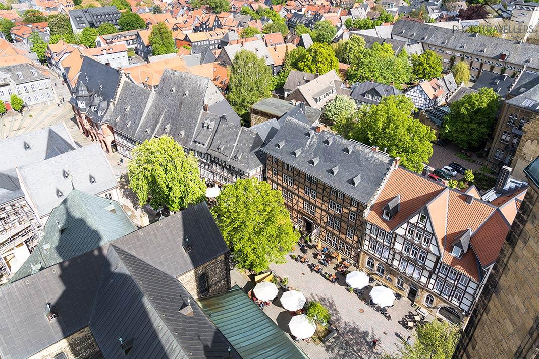 A vista da Igreja do Mercado de St. Cosmas e Damian sobre Goslar