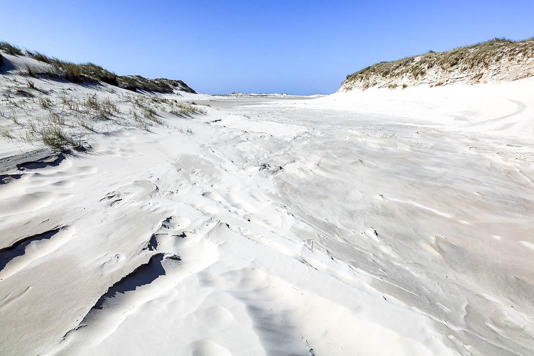As dunas a leste também são deslumbrantes