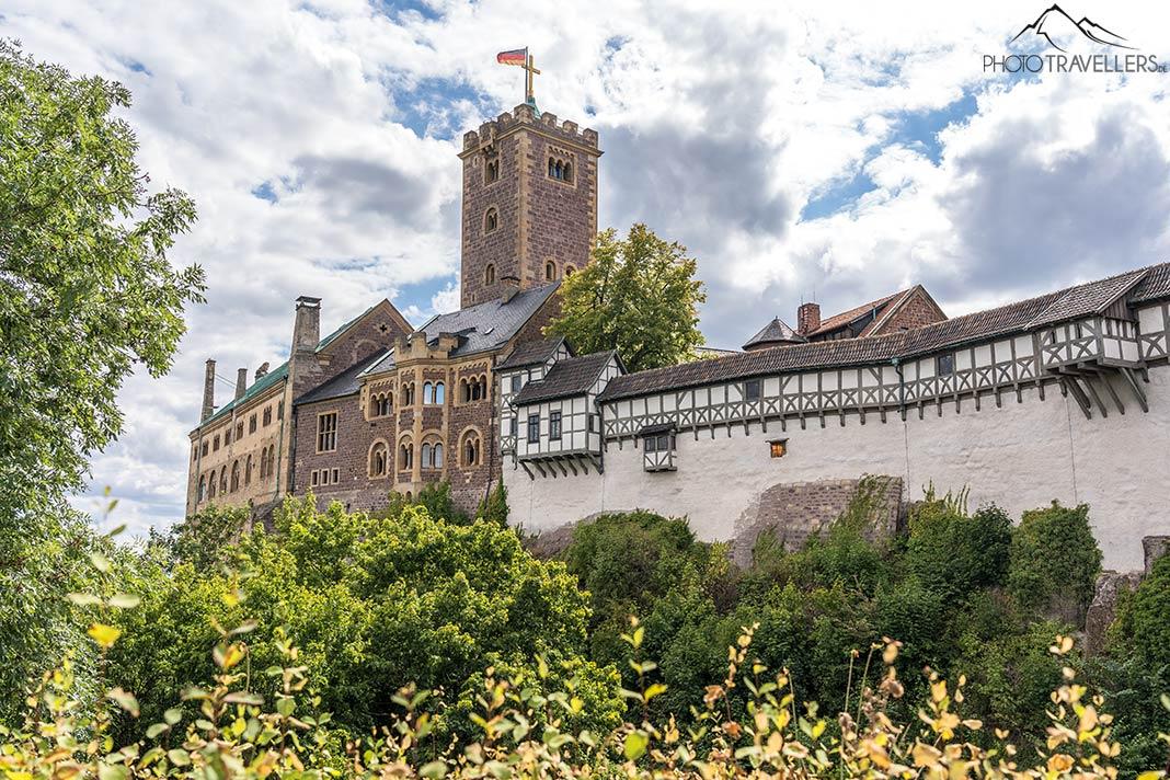 La vue sur la Wartburg en Thuringe