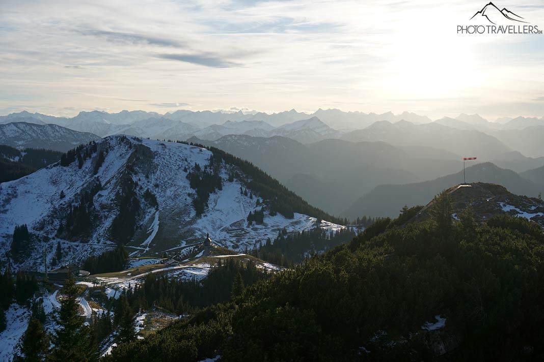 Vue depuis le sommet du Wallberg sur la chapelle du Wallberg