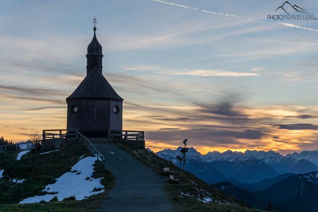 La chapelle de Wallberg dans la plus belle lumière du soir