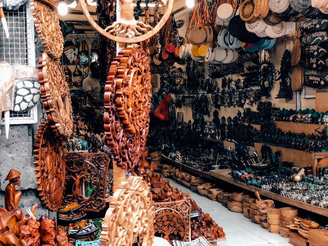 Exposições no Mercado de Arte de Ubud