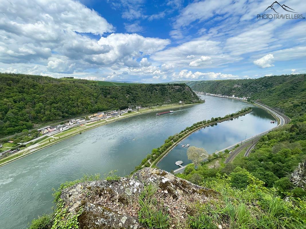 La vue sur le Rhin depuis la Loreley