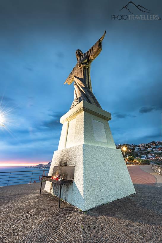 La statue du Christ Cristo Rei à Madère