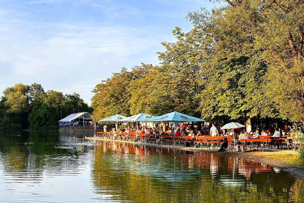 El Michaelibiergarten en Ostpark