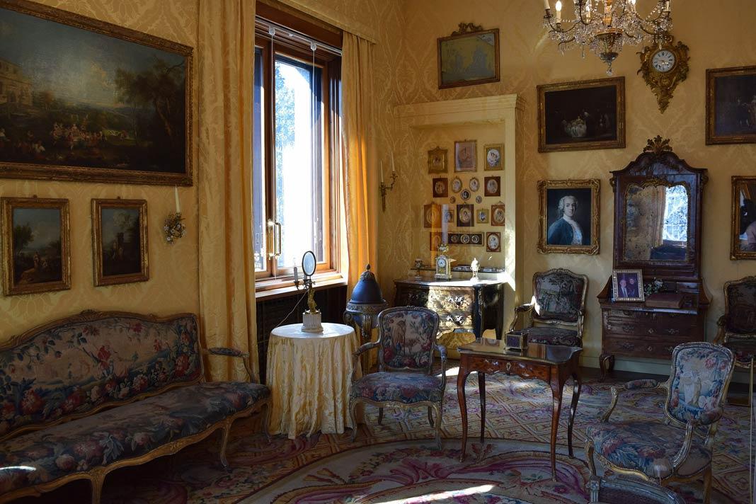 Une pièce dans la vieille Villa Necchi Campiglio