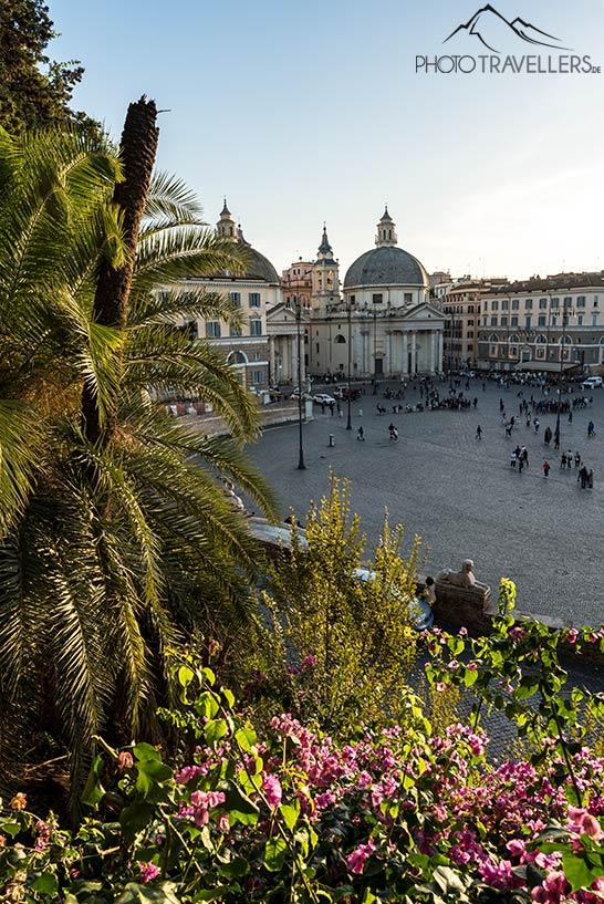La vue sur la Piazza del Popolo
