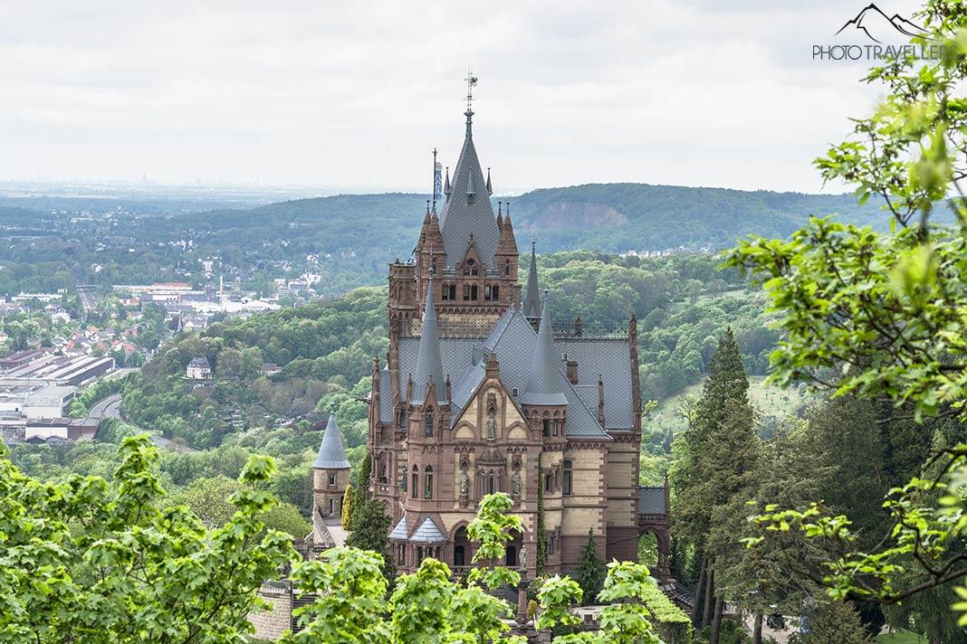 La vue sur le château de Drachenburg