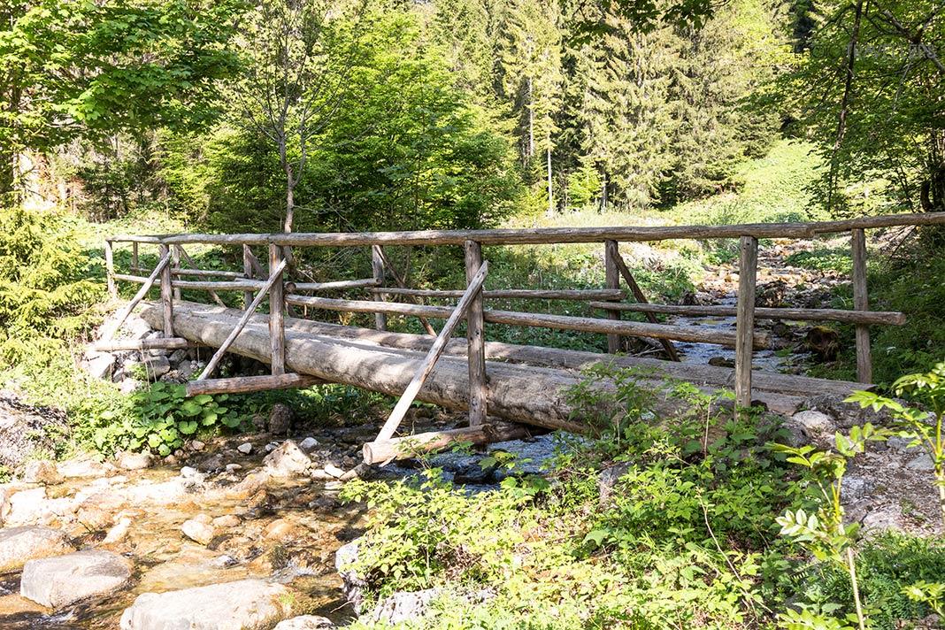 Pont en bois dans le Sägertal