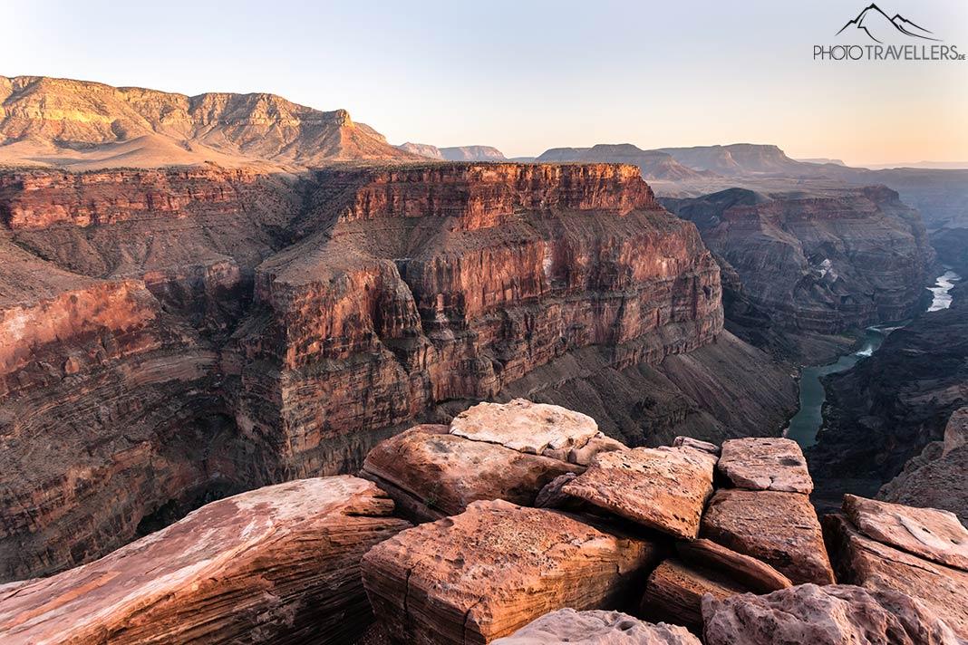 A vista à noite do Mirante de Toroweap no Grand Canyon