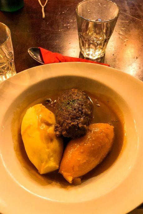 Haggis en la Burns Night