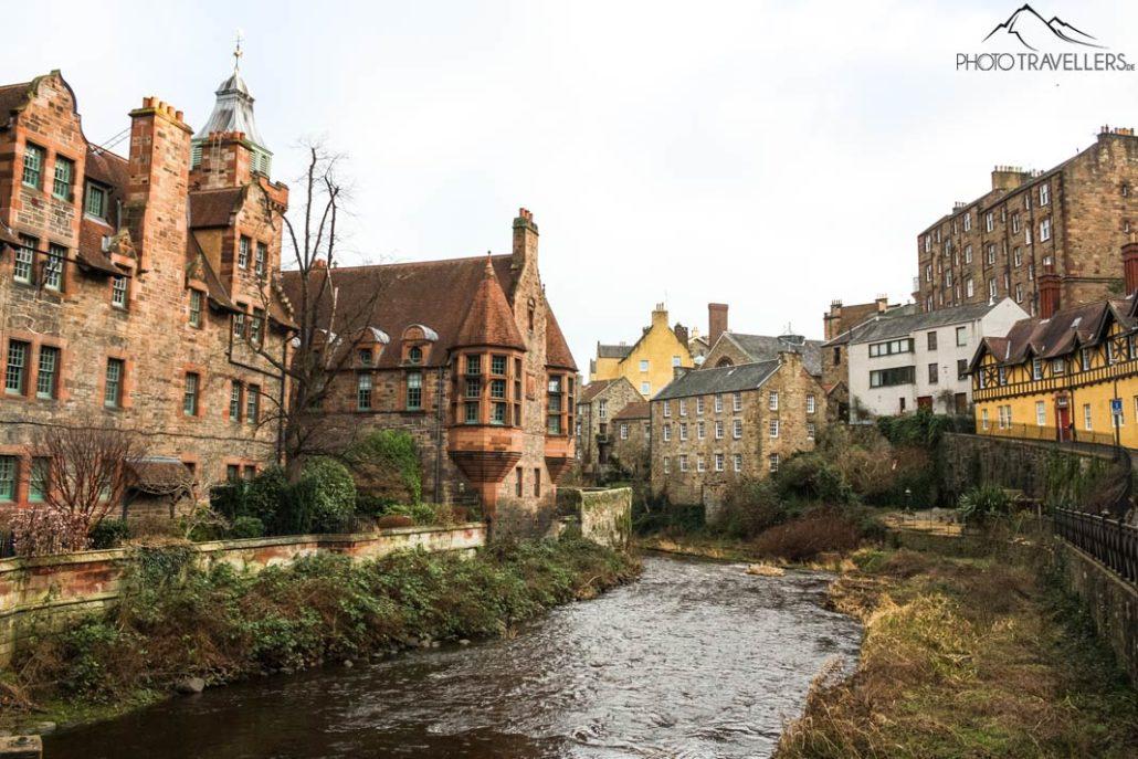 Vista del río y Dean Village - un secreto en Edimburgo