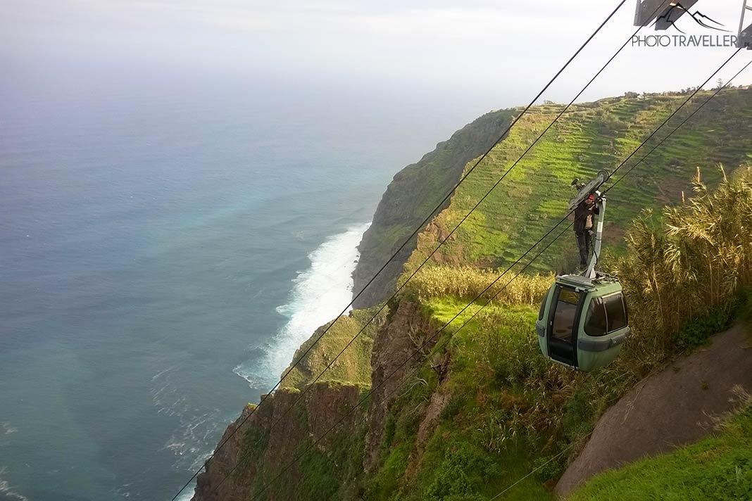 El teleférico Teleférico das Achadas da Cruz en Madeira