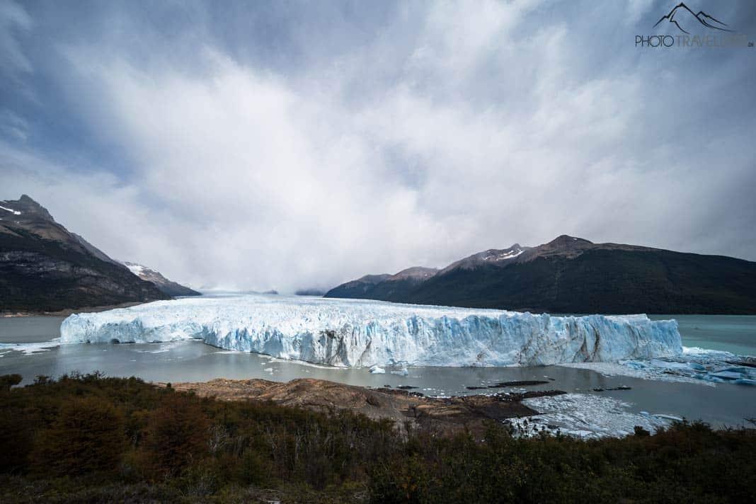 A vista do Glaciar Perito Moreno na Patagônia, Chile