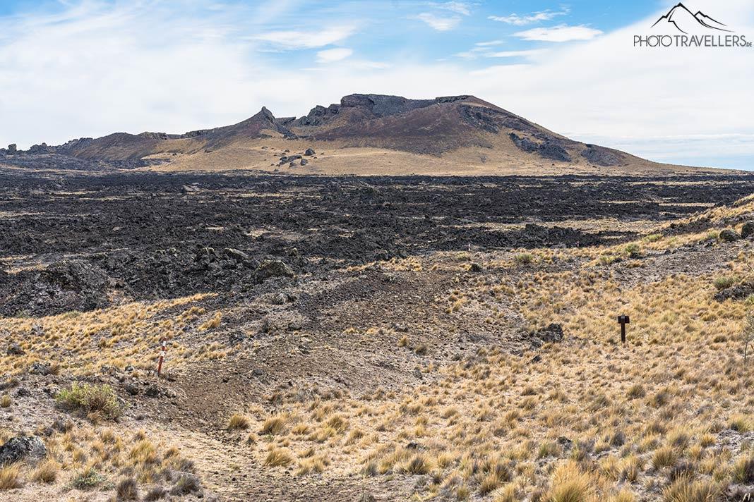 Uma cratera no Parque Nacional Pali Aike no Chile
