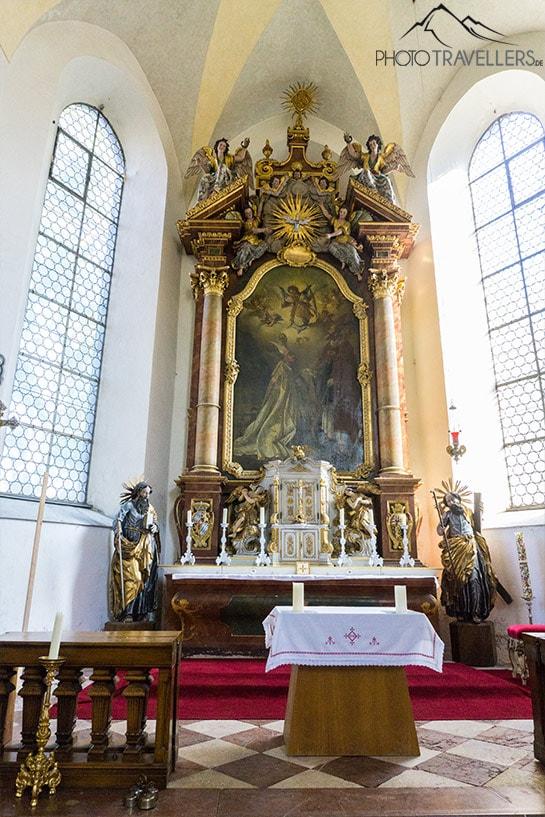 L'intérieur de la chapelle de la saline à Traunstein