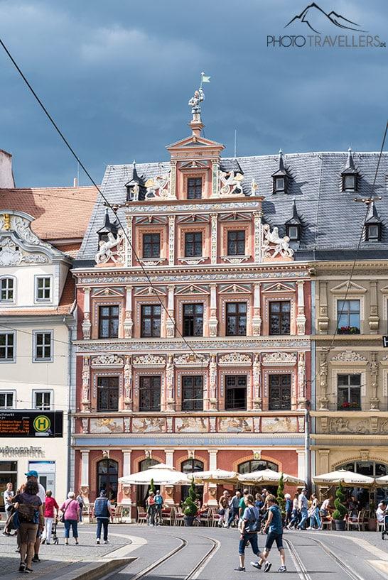La vue sur le marché aux poissons à Erfurt